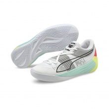 Puma Fusion Nitro white/light blue Indoor Court Shoes Men